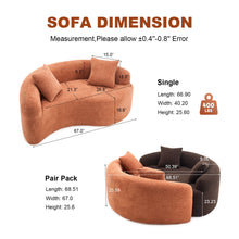 Load image into Gallery viewer, Tai Chi - Curved Dual Depth Loveseat