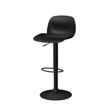 Load image into Gallery viewer, Contemporary Heavy Duty Plastic And Metal Low Back Adjustable Height Swivel Bar Chairs (Set of 2) - Black