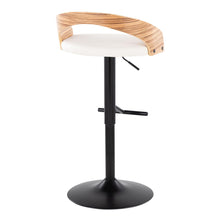 Load image into Gallery viewer, Grotto - Contemporary Adjustable Barstool With Swivel & Straight T Footrest (Set of 2)
