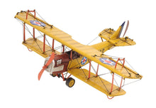 Load image into Gallery viewer, Hand Painted Model Airplane Tabletop Sculpture - Yellow