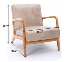 Load image into Gallery viewer, Classic Mid-Century Modern Accent Chairs, Open Framed Armchair With Cushioning