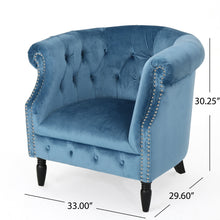 Load image into Gallery viewer, Celestialis - Upholstered Club Chair With Tub Design And Rolled Recessed Armrests