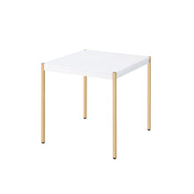 Load image into Gallery viewer, Manufactured Wood Square End Table - Gold And White