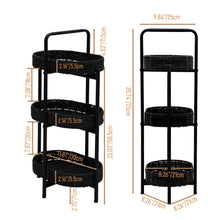 Load image into Gallery viewer, Modern 3 Tier Handwoven Side Table With Oval Organizer