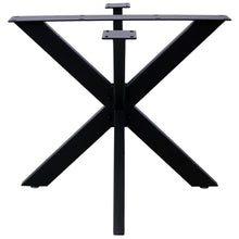 Load image into Gallery viewer, Spider Shaped Steel Table Legs, Metal Dining Table Frame, Heavy Duty Box Section Table Base - Black