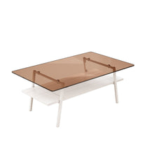 Load image into Gallery viewer, Rectangle Coffee Table, Tempered Glass Tabletop Modern Table For Living Room