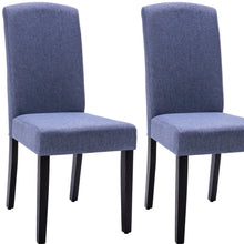 Load image into Gallery viewer, Upholstered Polyester Dining Parsons Chairs (Set of 2) - Navy Blue