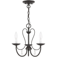 Load image into Gallery viewer, 12" Three Light Dimmable Chandelier With Shades - Bronze