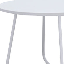 Load image into Gallery viewer, 28" Wood And Metal Round Cross Legs Coffee Table - White