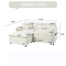 Load image into Gallery viewer, Modern Comfy Deep Seat Modular Sectional Sofa Cloud Couch With Ottoman