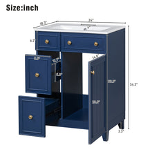 Load image into Gallery viewer, Transitional Style Bathroom Vanity Cabinet With Ceramic Sink