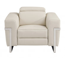 Load image into Gallery viewer, Italian Leather Power Recliner Chair - Beige