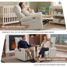 Load image into Gallery viewer, 29.92" 270 Power Swivel Rocker Recliner Chair, Electric Glider Reclining Sofa With USB Ports, Power Swivel Glider, Rocking Chair Nursery Recliners For Living Room Bedroom