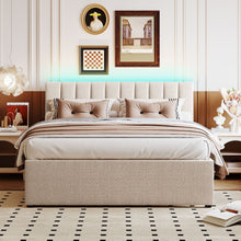 Load image into Gallery viewer, Upholstered Platform Bed With Trundle