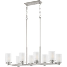 Load image into Gallery viewer, 12" Eight Light Dimmable Chandelier With Shades - Nickel