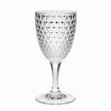 Load image into Gallery viewer, Diamond Cut Plastic Wine Glasses (Set of 4)