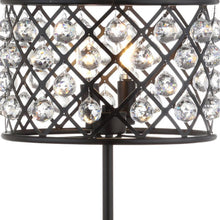 Load image into Gallery viewer, Geometric Table Lamp With Drum Shade - Antiqued Bronze