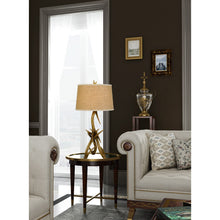 Load image into Gallery viewer, Antlers Table Lamp With Brown Empire Shade - Brown