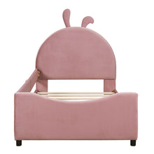 Load image into Gallery viewer, Upholstered Daybed With Rabbit Ear Shaped Headboard