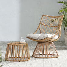 Load image into Gallery viewer, 2 Piece Rattan Patio Set With Club Chair And Side Table - Beige / Light Brown