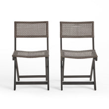 Load image into Gallery viewer, Bistro Foldable Chair With Wicker Backrest