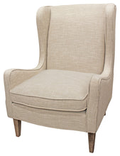 Load image into Gallery viewer, Linen Solid Color Lounge Chair - Natural