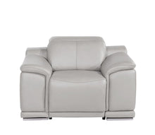 Load image into Gallery viewer, Genuine Leather Wall Hugger Power Recliner With USB - Ash Gray
