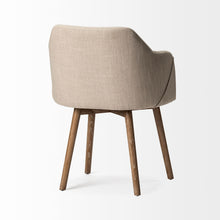 Load image into Gallery viewer, Transitional Upholstered Fabric Dining Arm Chair - Cream