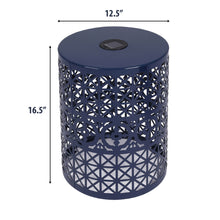 Load image into Gallery viewer, Modern Iron Solar Side Table With Built - In Light