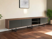 Load image into Gallery viewer, Open Shelving TV Stand - Gray