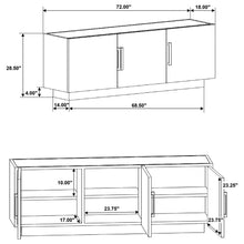 Load image into Gallery viewer, Metzger - 3 Door Sideboard Buffet - Gray