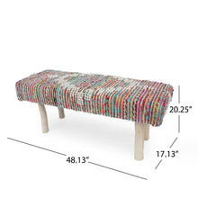 Load image into Gallery viewer, Prytania - Boho Handmade Fabric Upholstered Bench