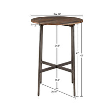 Load image into Gallery viewer, Renu - Round Bar Table With Industrial Charm - Light Brown