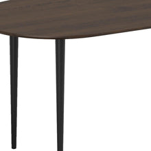 Load image into Gallery viewer, 67" Solid Wood Mirrored Double Pedestal Base Oval Dining Room Table - Walnut