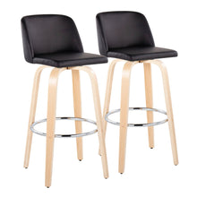 Load image into Gallery viewer, Toriano - Contemporary Fixed Height Barstool & Swivel With Round Footrest (Set of 2)
