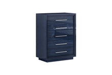 Load image into Gallery viewer, 36" Wood Five Drawer Gentlemens Chest - Blue