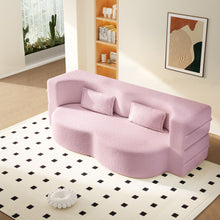 Load image into Gallery viewer, Modern Floor Sleeper Sofa Bed With 2 Pillows, Convertible Twin Size Folding Mattress For Living Room