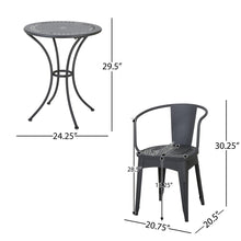 Load image into Gallery viewer, Ambrosia - 3 Piece Bistro Set With Leaf Motifs Top And Seat