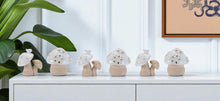 Load image into Gallery viewer, Porcelain Mushroom Tabletop Sculpture (Set of 6) - Beige / Gray