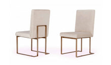 Load image into Gallery viewer, Upholstered Velvet Dining Side Chairs (Set of 2) - Beige