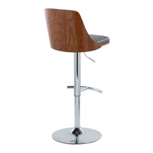 Load image into Gallery viewer, Gianna - Mid Century Modern Adjustable Barstool With Swivel With Rounded T Footrest (Set of 2)