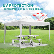 Load image into Gallery viewer, 10'X10' Folding Canopy With 4 Removable Sidewalls Outdoor Event Shelter UPF 50+ Gazebo Portable Tents For Parties Beach Camping Wedding Ez Pop Up Canopy 4 Pieces Weight Bag + Carry Bag