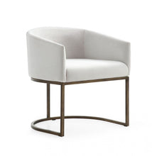Load image into Gallery viewer, Modern Dining Chair - White / Brass