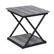 Load image into Gallery viewer, Manufactured Wood Square End Table - Black And Dark Gray