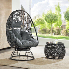 Load image into Gallery viewer, Hikre - Patio Lounge Chair & Side Table - Black / Charcoal