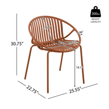 Load image into Gallery viewer, Stackable Outdoor Chairs With Breathable Plastic Backrest (Set of 2)