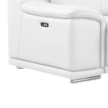 Load image into Gallery viewer, Leather Modular L Shaped Eight Piece Corner Sectional With Console - White