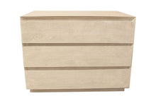 Load image into Gallery viewer, 24" Solid Wood Ribbed Texturere Three Drawer Nightstand - Natural