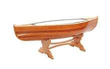 Load image into Gallery viewer, Solid Wood And Glass Canoe Coffee Table - Natural