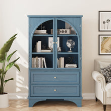 Load image into Gallery viewer, Glass Door Display Case With 2 Drawers And Adjustable Shelf